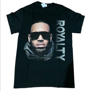 Chris Brown Entertainment Royalty Album Big Face Graphic Tour Tshirt Size Medium